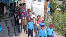 ५६ ‌‌औं अन्तराष्ट्रिय साक्षरता दिवस तथा ४३ औं राष्ट्रिय शिक्षा दिवसका अवसरमा प्रभात फेरि कार्यक्रम ।    